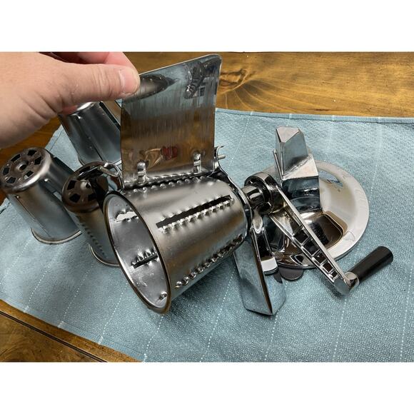 Vintage King Kutter Healthy Gourmet Kitchen Cutter Food Processor Slicer 5 Cones - Picture 10 of 16